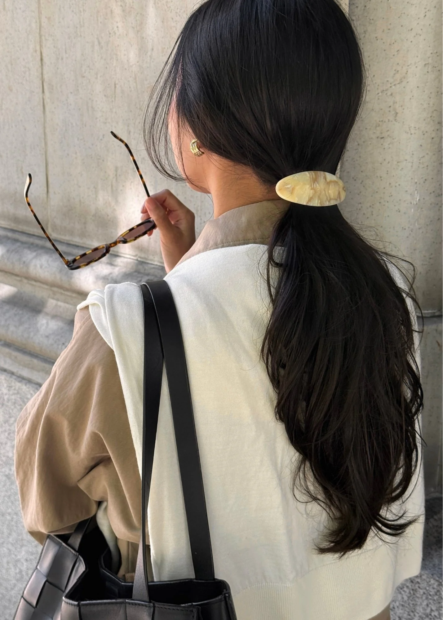 Oval Barrette in Oak - Image 3