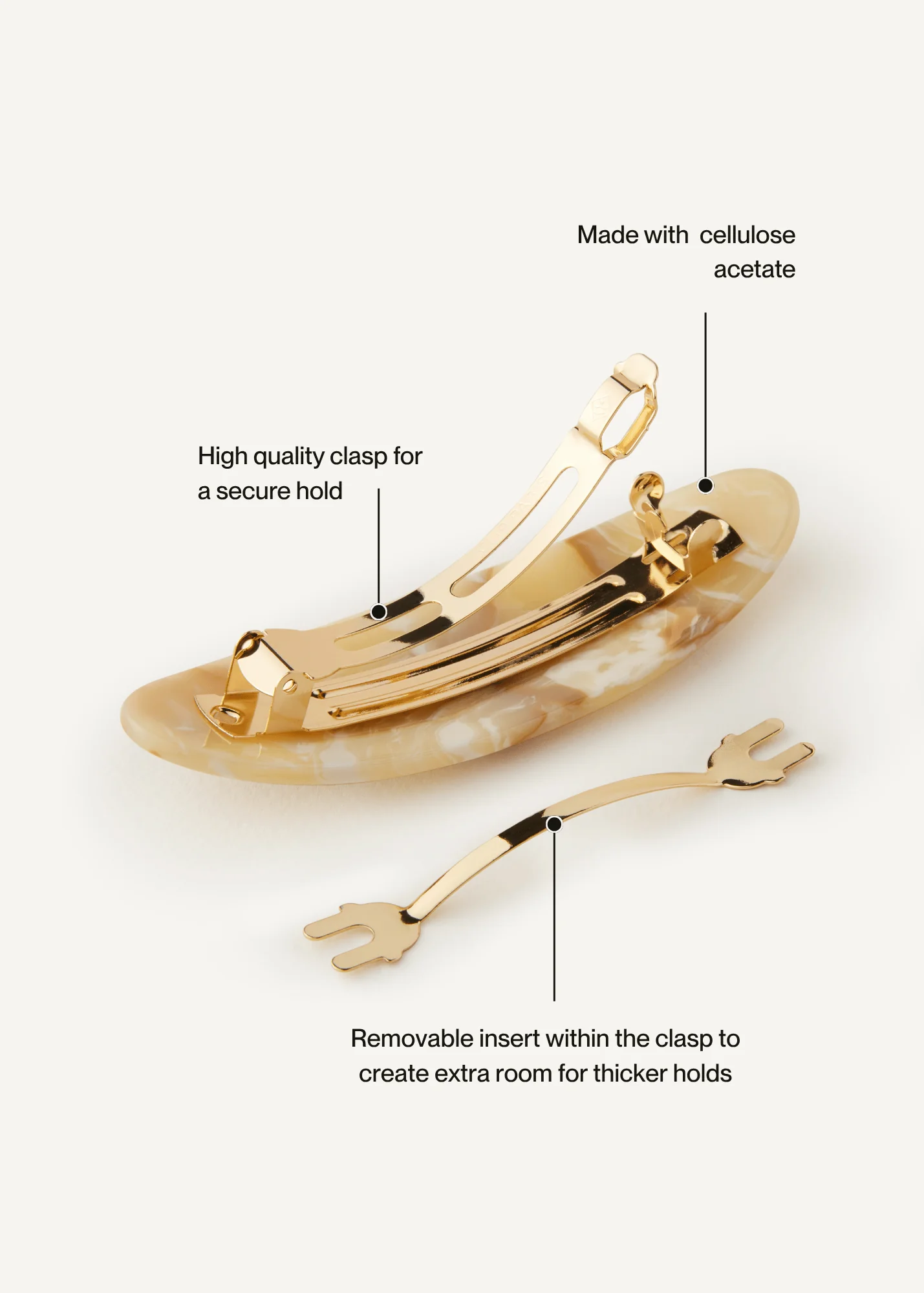 Oval Barrette in Oak - Image 4